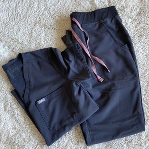 Figs Charcoal Set :: Medium Tall Zamora & Small Catarina One Pocket Top